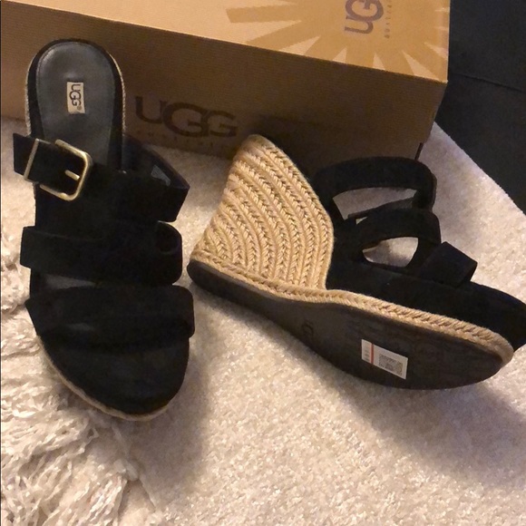 ugg black wedges ugg black wedges